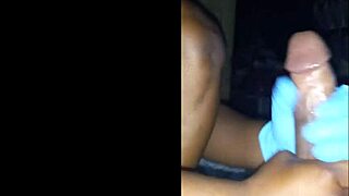 pretty brunette spits handjob on big black cock deepthroat gagging cum covered.