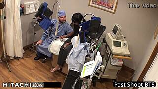 doctor tampa forces eliza shields hitachi vibrator orgasms on strapped patient