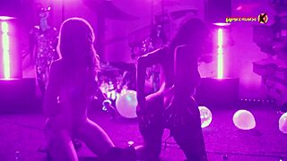 Neon Party Girls Scream in Wet Pussy Orgasms from Tight College Fucks
