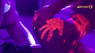 Neon Party Girls Scream in Wet Pussy Orgasms from Tight College Fucks