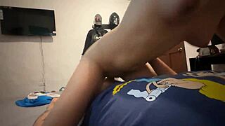 mi madrastra got mad at my mess but cheered up riding my thick cock hard