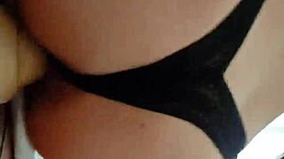 Latina teen slut masturbates hardcore with giant dildo during lockdown