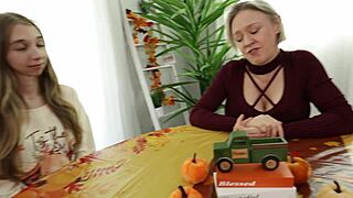 step sis breezy bri teases my cock before thanksgiving with deepthroat doggystyle and cowgirl