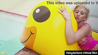 😍 Vicky Vette straps on and pounds Cristi Ann's wet milf pussy hard! Big tits lesbian orgasm fest 👅💦