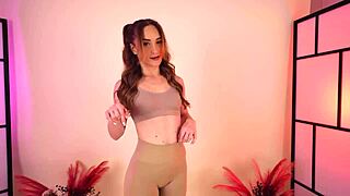 loungewear turns into teasing lingerie as hannahjames710 slips into thongs and bras