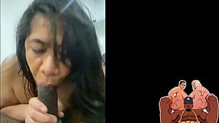 Polynesian bbw deepthroats bbc backstage then rides fat monster cock