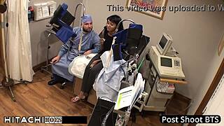 doctor tampa forces eliza shields hitachi vibrator orgasms on strapped patient