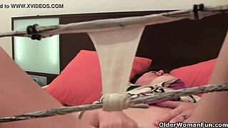 wanna see this busty mature hairy lady rub one out?