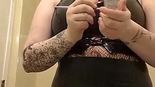 i tease my huge natural tits in bra while lovense buzzes during makeup