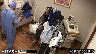 doctor tampa forces eliza shields hitachi vibrator orgasms on strapped patient