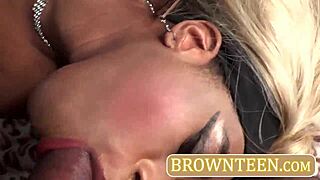 sexy black teen 18+ struts naked outdoors flashing huge tits and fat ass everywhere