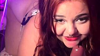 bbw maid films herself sucking cock shaking ass for your cuckold wife