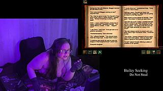 BBW Brunette Big Natural Tits Naked Remaster Playthrough Part 1 Exposed!