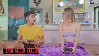 Step Siblings Caught Fucking Step Mom Joins Threesome