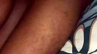 this ebony with fat ass gets pounded raw doggystyle until creampie fills her up