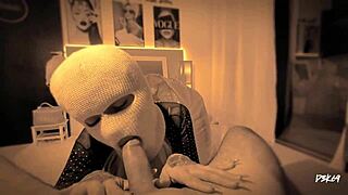 hey, watch her gag deep on that cock before swallowing all the cum