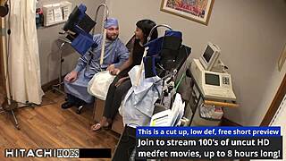 doctor tampa forces eliza shields hitachi vibrator orgasms on strapped patient