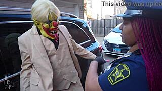 hey, in chicago gangsta pt 3, charlie nasty chooses between big black cock and clown whore outdoors