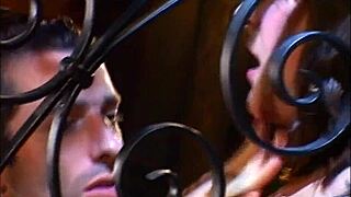 Real college coeds in stockings ride cocks doggystyle in bondage scene.