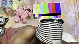 intense feelings surge as petite ebony midget takes big black cock pounding on usa florida sofa casually