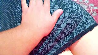 stepson massages young unsatisfied stepmom then they fuck hard doggystyle rough taboo