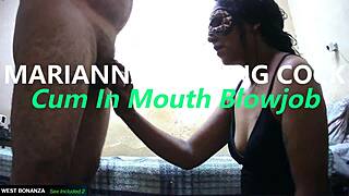 Marianna Milf Deepthroats Homemade Latina Cock Facial Cumshot Explosion!