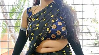 Hot indian wife deepthroats husband's cock on wedding night