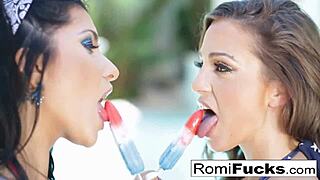 Abigail Mac Romi Rain ignite patriotic lesbian heat?