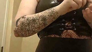 i tease my huge natural tits in bra while lovense buzzes during makeup