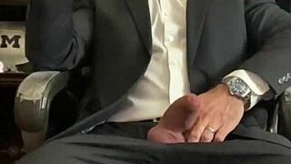 jason collins cigar smoke teases throbbing boner bulge