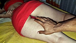 uhh my sister's lesbian friend stayed in my bed after party we fuck hard creampie