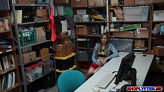 lp officer pounds sexy big tit blonde babe hard at the police shop