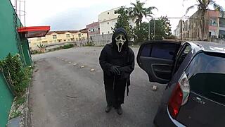 insane halloween behind scenes with emo nerd milf uncut!