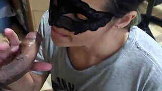 Facial cumshot fills sailor girl's cute face completely