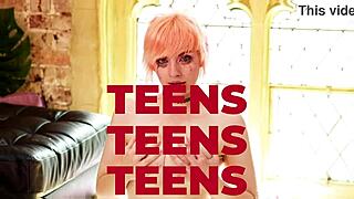 British 18-Year-Old Teen Takes Facial Cumshot in Hotel Room Pound!!