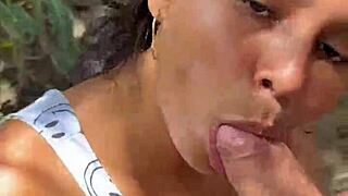 Crazy colombian student housewife sucks cock outside dorm with roommate watching