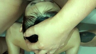 her tongue laps my clit after i piss right in her mouth