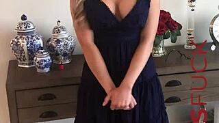 Busty Blonde MILF Ellie Lilly Strips For Casting