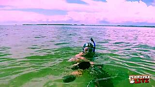 penny pax dives into underwater self-touching and feels super turned on