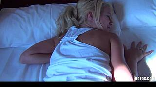 beautiful bubble butt blonde destiny wakes to rough doggystyle pounding