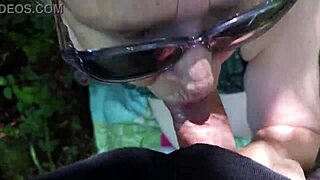 damn i love sucking this thick cock deep in the forest as a sexy bbw mature