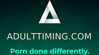 How does curvy fat-assed big-tits lesbian get licked into furniture-fuck frenzy?