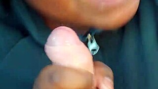 Real 18-Year-Old African Slut Swallows Load in Driveway Cheat