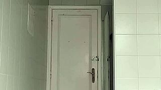 guy in black beach shorts shaves smooth in intriguing bathroom reveal