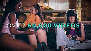 Hey stepsisters, remember that hot massage turning into pussy licking and scissoring?