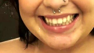 Damn dessa, that quickie oral ends in fat facial cumshot backstage!