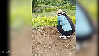 i paid young colombian farm babe to deepthroat and milk my cock