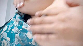 ugh hangover horny latina babe squeezes plays huge tits nipples closeup 🎉🍈🔥