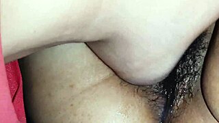 Filipina girlfriend spreads for final close-up pussy licking and cunilingus by friend