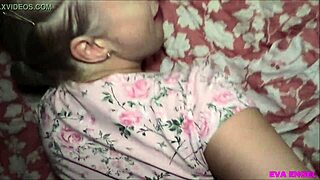 eva engel takes sugardaddy's creampie deep in pussy